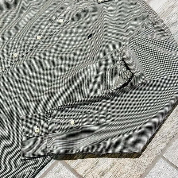 Ralph Lauren Men Classic Fit Gingham Cotton Long Sleeves Casual Shirt Size Large - Picture 10 of 14